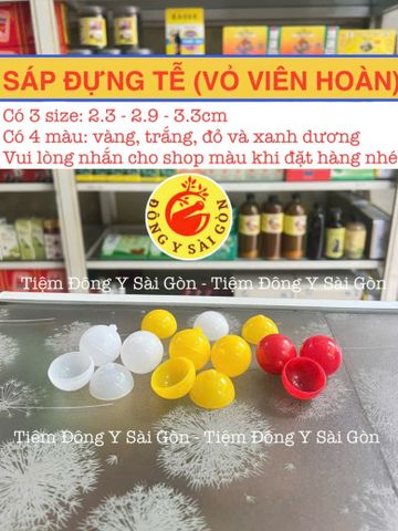 Sáp Nhựa Đựng Tễ 1kg - Vỏ Nhựa Lồng Xổ Số May Mắn, Đường Kính 2.3cm, 2.9cm, 3.3cm - Quà Tặng Dịp Lễ Tết Việt Nam