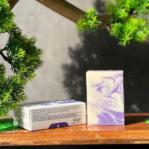 Xà Bông Dừa Oải Hương Escoco 100g - Tắm Thư Giãn, Dưỡng Ẩm Cho Da Nhạy Cảm - Sản Phẩm Thiên Nhiên Việt Nam
