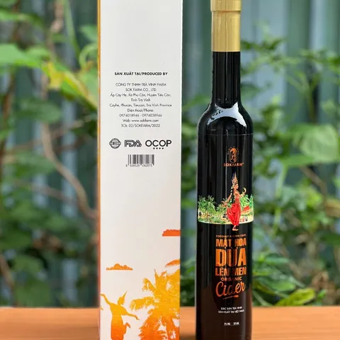 Nước Uống Lên Men Mật Hoa Dừa Sokfarm 375ml - Thức Uống Tự Nhiên, Giàu Khoáng Chất, Phù Hợp Cho Phái Đẹp, Vị Ngọt Thanh, Hậu Vị Chua Dịu
