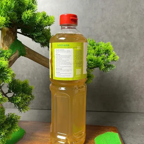 Giấm Mật Hoa Dừa Organic Sokfarm 1 Lít - Giấm Tự Nhiên, Giàu Khoáng Chất, Hỗ Trợ Tiêu Hóa, Không Biến Đổi Gen Việt Nam