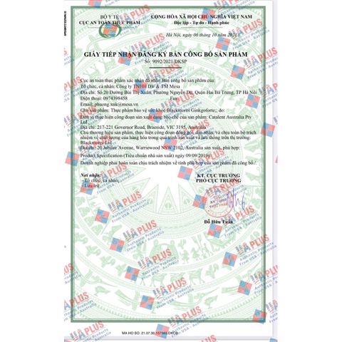 Viên uống Blackmores Ginkgoforte 40 viên - Hỗ trợ trí não, cải thiện trí nhớ và chức năng nhận thức, nhập khẩu chính ngạch từ Úc