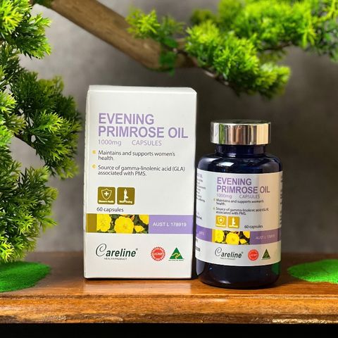 Tinh Dầu Hoa Anh Thảo Careline 1000mg - Hỗ Trợ Làm Đẹp Da & Cân Bằng Nội Tiết Tố (60 Viên) - Nhập Khẩu Chính Ngạch Úc