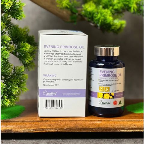 Tinh Dầu Hoa Anh Thảo Careline 1000mg - Hỗ Trợ Làm Đẹp Da & Cân Bằng Nội Tiết Tố (60 Viên) - Nhập Khẩu Chính Ngạch Úc