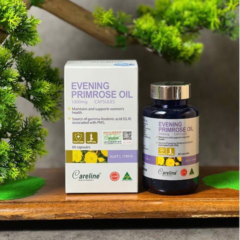 Tinh Dầu Hoa Anh Thảo Careline 1000mg - Hỗ Trợ Làm Đẹp Da & Cân Bằng Nội Tiết Tố (60 Viên) - Nhập Khẩu Chính Ngạch Úc