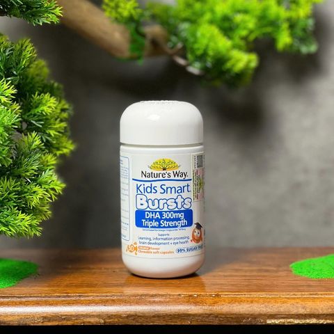 Nature's Way Kids Smart Bursts DHA 300mg - Bổ não và tăng cường trí nhớ cho trẻ - Hỗ trợ nhận thức (50 viên)