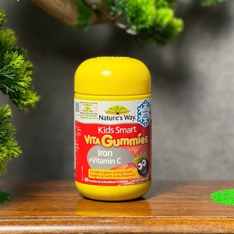 Nature’s Way Kids Smart Vita Gummies Bổ Sung Sắt và Vitamin C – Kẹo Dẻo Hỗ Trợ Sức Khỏe Trẻ Em (60 Viên)