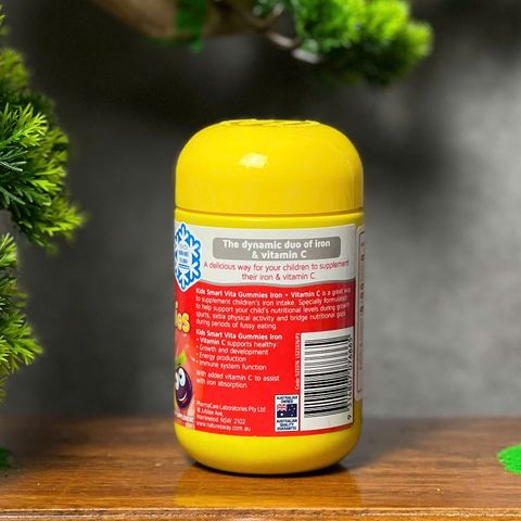 Nature’s Way Kids Smart Vita Gummies Bổ Sung Sắt và Vitamin C – Kẹo Dẻo Hỗ Trợ Sức Khỏe Trẻ Em (60 Viên)