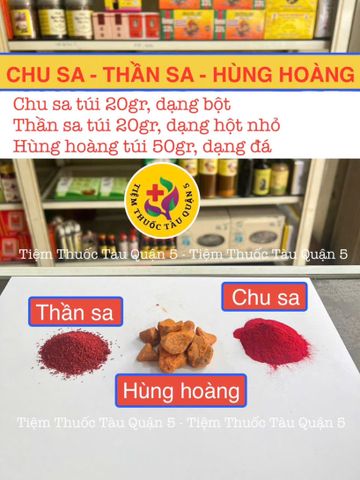 Hùng Hoàng và Thần Sa Chu Sa - Bộ Vật Phẩm Phong Thủy Tạo May Mắn, Bảo Vệ Gia Đình, 90g Tự Nhiên Việt Nam