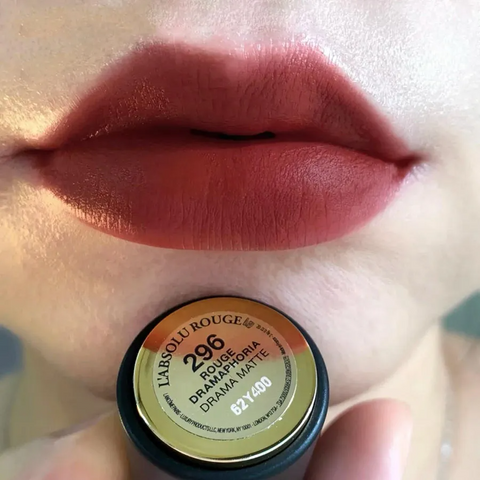 Son Lancôme L'Absolu Rouge Drama Matte Lipstick 296 Đỏ Thuần - Son Môi Cao Cấp, Độ Bám Màu Xuất Sắc, Dưỡng Ẩm Tốt, Quà Tặng Phụ Nữ