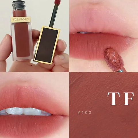Son Kem Tom Ford Liquid Lip Luxe Matte 100 - Màu Nâu Đất Chính Hãng, Sang Trọng, Thời Thượng, Dễ Dàng Sử Dụng