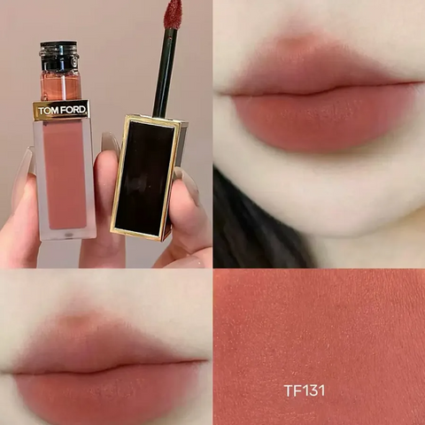 Son Kem Tom Ford Liquid Lip Luxe Matte 131 Burnt Peach - Màu Cam Đất Sang Trọng, Chất Son Mịn Màng, Bền Lâu, Phù Hợp Mọi Dịp