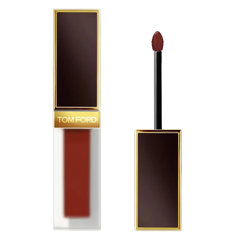 Son Kem Tom Ford Liquid Lip Luxe Matte 132 Heat Wave - Màu Đỏ Nâu Đất Sang Trọng, Chính Hãng, Độ Bám Lâu, Đôi Môi Căng Mọng