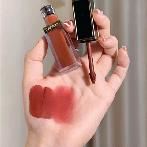 Son Kem Tom Ford Liquid Lip Luxe Matte 132 Heat Wave - Màu Đỏ Nâu Đất Sang Trọng, Chính Hãng, Độ Bám Lâu, Đôi Môi Căng Mọng