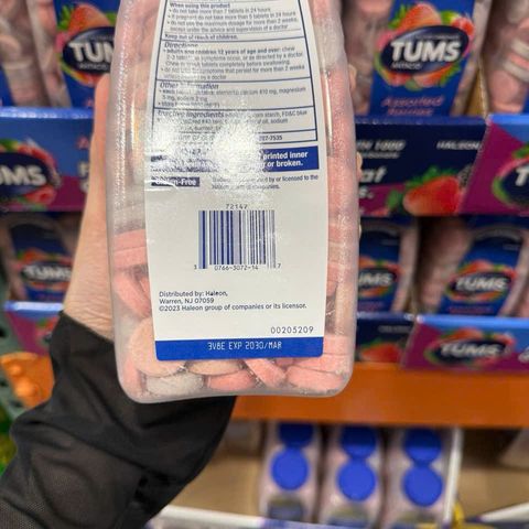 Tums Berries 265 viên - Viên uống hỗ trợ tiêu hóa chống ợ nóng, vị trái cây dễ uống, bổ sung canxi hiệu quả