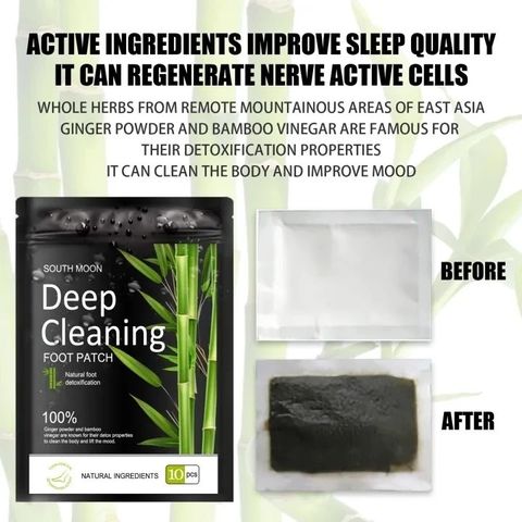 Hộp 10 Miếng Dán Chân Giải Độc Gan Nhật Bản Deep Cleaning Foot Patch - Thải Độc, Thư Giãn & Chăm Sóc Sức Khỏe Đôi Chân