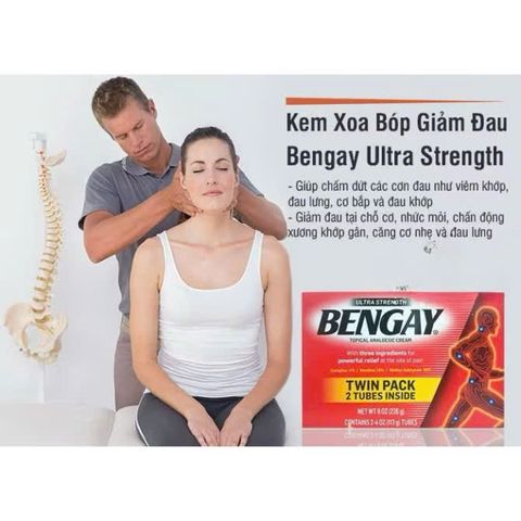 Kem Xoa Bóp Giảm Đau Nhức BENGAY Ultra Strength 113g - Hàng Nhập Khẩu Mỹ, Hiệu Quả Nhanh Chóng cho Người Già và Vận Động Viên