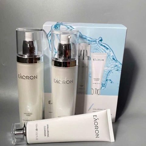 Set Eaoron Hyaluronic 3 Món - Bộ Chăm Sóc Da Cấp Ẩm Sâu (SRM + Toner + Sữa Dưỡng) Cho Da Mịn Màng, Phục Hồi Tự Nhiên