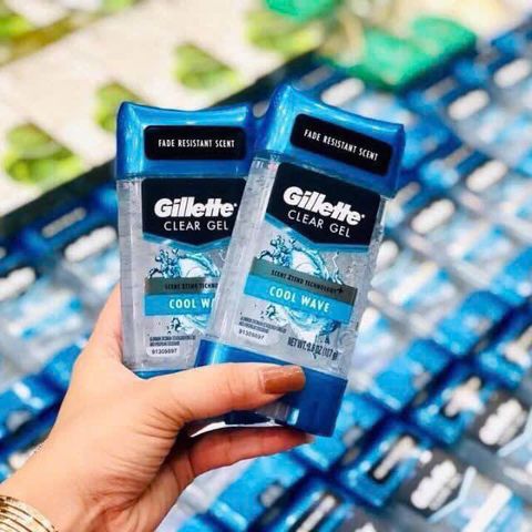 Gel khử mùi Gillette Clear Gel Cool Wave 107ml - Tươi mát, ngăn mùi lâu dài, cho cảm giác thoải mái và tự tin cả ngày.