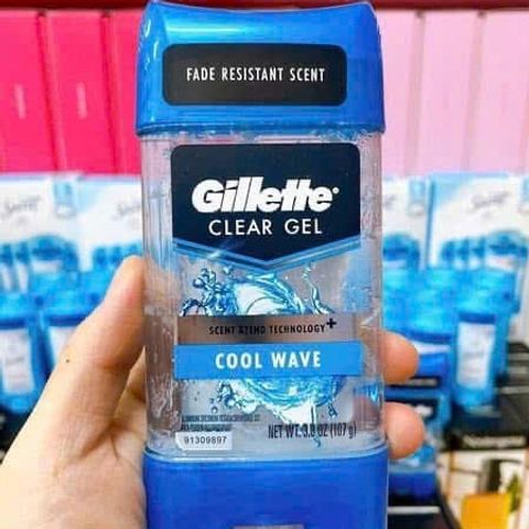 Gel khử mùi Gillette Clear Gel Cool Wave 107ml - Tươi mát, ngăn mùi lâu dài, cho cảm giác thoải mái và tự tin cả ngày.