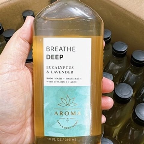 Gel tắm Bath & Body Works Breathe Deep 295ml - Sản phẩm dịu nhẹ giúp thư giãn và làm sạch da từ thiên nhiên, hương thơm dễ chịu