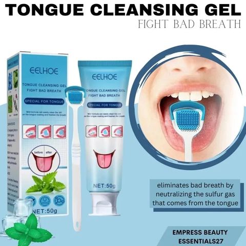 Bộ Cọ & Gel Làm Sạch Lưỡi Dành Cho Người Lớn - Hỗ Trợ Giảm Hôi Miệng, Tươi Mát Hơi Thở, Giải Pháp Chăm Sóc Răng Miệng Hiệu Quả