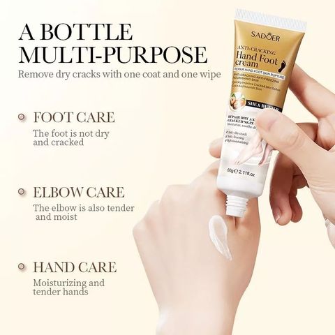 Kem Nứt Gót Chân Dưỡng Ẩm 60g - Chống Nứt Nẻ, Làm Mềm Da Gót Chân Khô Ráp, Phù Hợp Cho Người Đi Lại Nhiều
