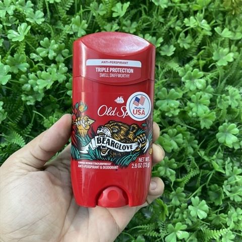 Sáp Khử Mùi Old Spice Bearglove 73g - Hương Thơm Mạnh Mẽ, Lăn Khử Mùi Chính Hãng, Đem Lại Cảm Giác Tươi Mới, Tự Tin Suốt Ngày