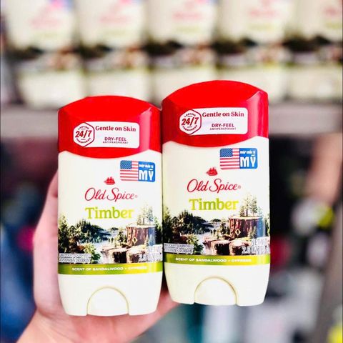 Sáp Lăn Khử Mùi Old Spice Timber 73g - Hương Gỗ Tuyết Tùng Nam Tính, Đem Lại Sự Tự Tin Suốt Ngày