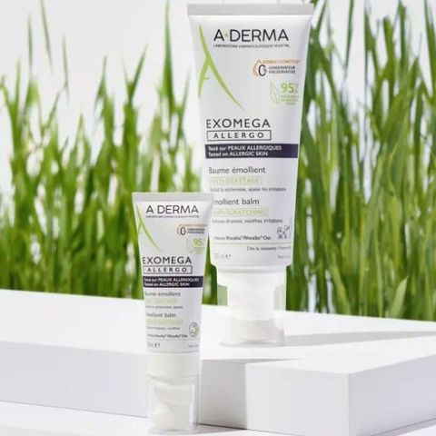 Kem Dưỡng Ẩm A-Derma Exomega Allergo Emollient Balm 40ml - Hỗ Trợ Chăm Sóc Da Khô và Viêm Da Cơ Địa, Giảm Ngứa, Phục Hồi Da Nhạy Cảm