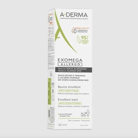 Kem Dưỡng Ẩm A-Derma Exomega Allergo Emollient Balm 40ml - Hỗ Trợ Chăm Sóc Da Khô và Viêm Da Cơ Địa, Giảm Ngứa, Phục Hồi Da Nhạy Cảm