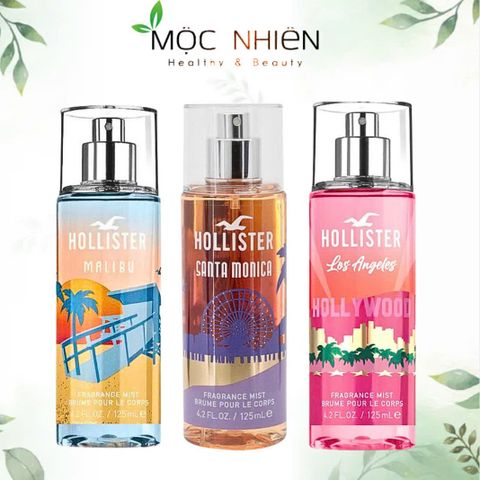 Xịt thơm toàn thân nữ Hollister California 125ml - Hương hoa cỏ trái cây tươi mát, gợi nhớ không khí biển Santa Monica, Palms Springs, và San Francisco