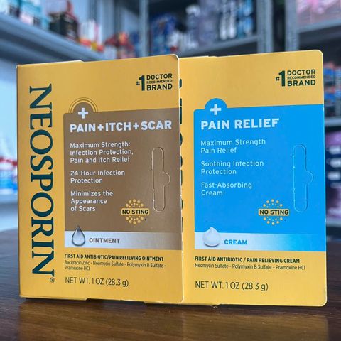 Kem Mỡ Neosporin 28.3g - Hỗ Trợ Kháng Viêm, Liền Sẹo Vết Thương, Sản Phẩm Hàng Đầu Từ Mỹ