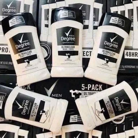 Lăn khử mùi Degree Men Ultraclear Black + White 76g – chống ố