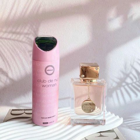 Xịt Khử Mùi Armaf Club De Nuit Body Spray Cho Nữ 200ml - Hương Thơm Quyến Rũ, Sang Trọng, Tiện Lợi, Lưu Hương Lâu Dài