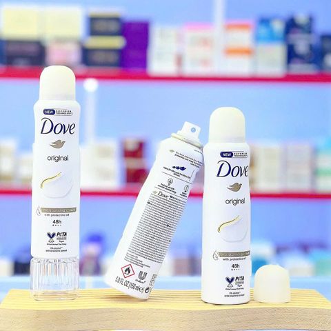 Xịt khử mùi Dove Original 48H 150ml – nắp trắng
