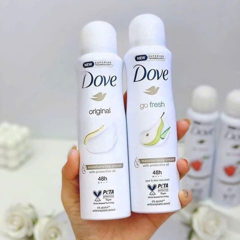 Xịt khử mùi Dove Original 48H 150ml – nắp trắng