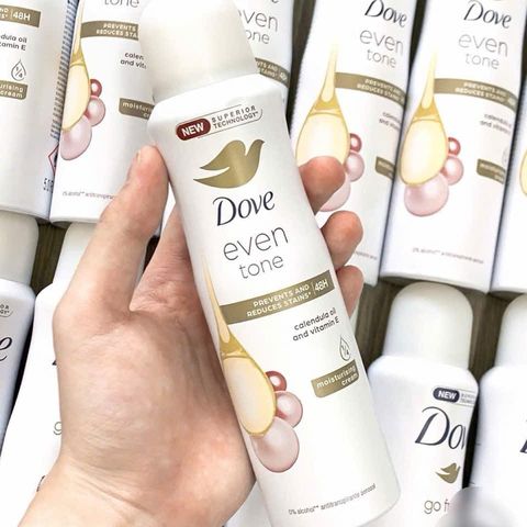Xịt Khử Mùi Dove 48H Even Tone 150ml – Khử Mùi Hiệu Quả Với Hương Hoa Thanh Dịu, An Toàn Cho Da Nhạy Cảm