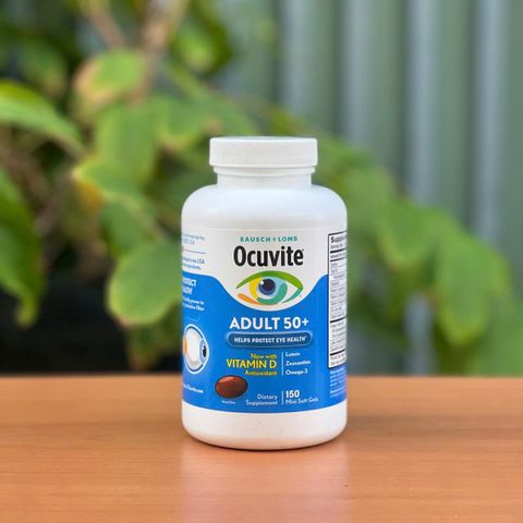 Thuốc bổ mắt Ocuvite Adult 50+ - Viên uống hỗ trợ thị lực cho người trên 50 tuổi - Bausch + Lomb (150 viên)