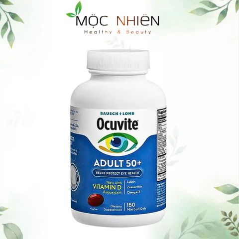 Thuốc bổ mắt Ocuvite Adult 50+ - Viên uống hỗ trợ thị lực cho người trên 50 tuổi - Bausch + Lomb (150 viên)