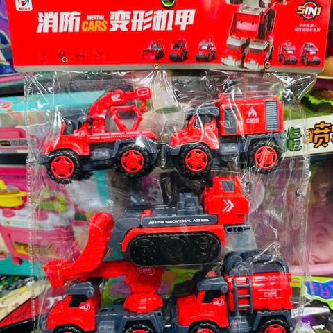 Bộ đồ chơi 5 chiếc xe ô tô cứu hỏa chạy bằng đà 753