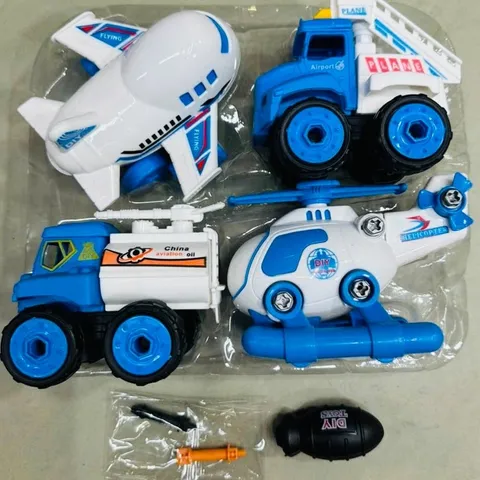 Bộ Xe Đồ Chơi Gồm Ô Tô Và Máy Bay Có Tua Vít Tháo Lắp RL-09 Cho Trẻ Em Phát Triển Kỹ Năng Lắp Ráp Và Tư Duy Logic