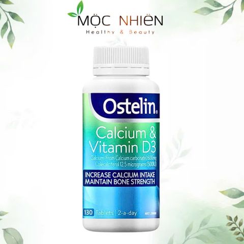 Viên uống bổ sung Canxi Ostelin & Vitamin D3 130 viên - Dinh dưỡng cho mẹ bầu, trẻ em & người cao tuổi, hỗ trợ xương chắc khỏe