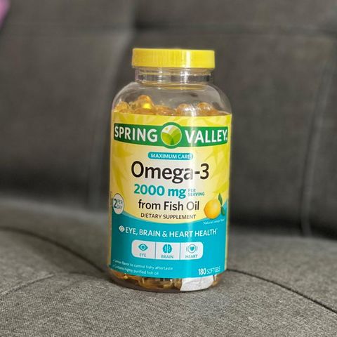 Viên Uống Omega-3 Spring Valley 2000mg Hỗ Trợ Tim Mạch, Não Bộ, Thị Lực, Xương Khớp - 180 Viên Mỹ