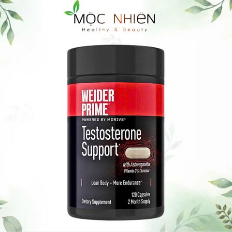 Viên Uống Hỗ Trợ Tăng Testosterone Weider Prime - Thuần Chay, 120 Viên - Giúp Tăng Cường Sinh Lực và Cơ Bắp Cho Nam Giới