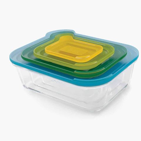 Bộ Hộp Đựng Thực Phẩm Joseph Joseph 81060 - Hộp Thủy Tinh Lưu Trữ 4 Món Chịu Nhiệt, An Toàn Cho Lò Vi Sóng và Tủ Đông