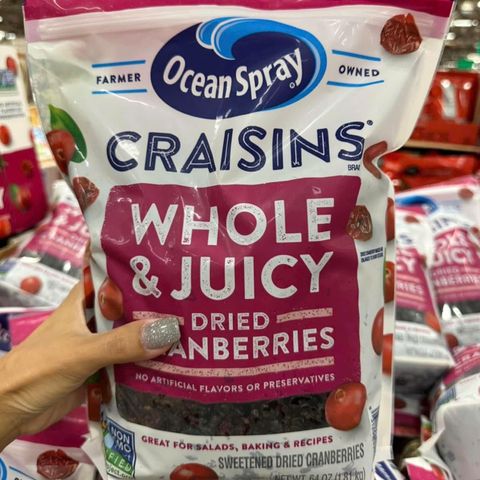 Nam Việt Quất Sấy Khô CRAISINS WHOLE & JUICY 1.81KG - Bổ Sung Dinh Dưỡng, Chất Xơ, Vitamin C, Ăn Vặt Ngon Miệng