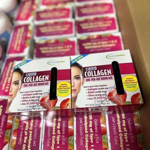 Nước Uống Collagen Mỹ 30 Ống Vị Trái Cây - Đẹp Da, Tóc, Móng, Tăng Độ Đàn Hồi, Chống Lão Hóa và Tái Tạo Da