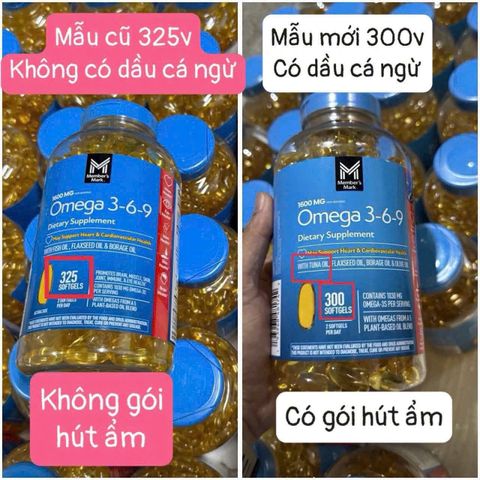 Viên uống Omega 369 Member's Mark 300 viên - Hỗ trợ sức khỏe tim mạch và cải thiện trí nhớ