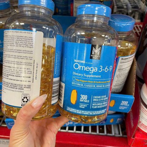Viên uống Omega 369 Member's Mark 300 viên - Hỗ trợ sức khỏe tim mạch và cải thiện trí nhớ