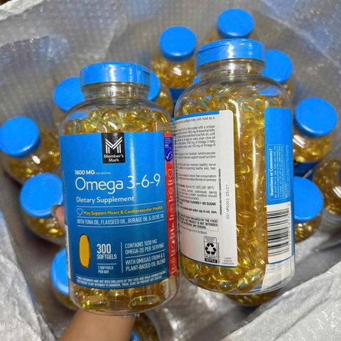 Viên uống Omega 369 Member's Mark 300 viên - Hỗ trợ sức khỏe tim mạch và cải thiện trí nhớ